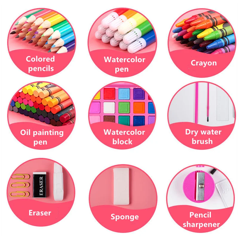 Набор цветных карандашей для рисования с акварелью 42-208 шт. |