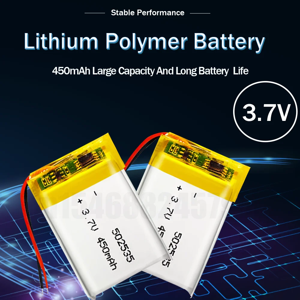 502535 052535 3 7 V 450mAh литий-полимерная литий-ионная аккумуляторная батарея для MP3 MP4 DVD GPS