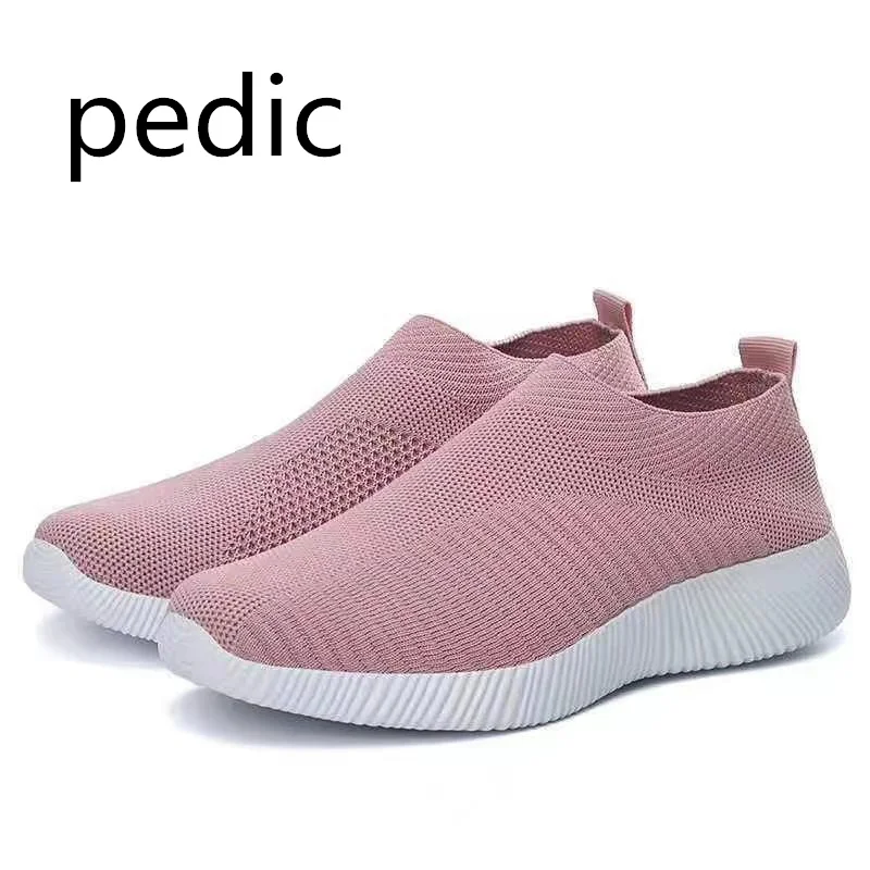 

Pedic knit Women Ladies Solid Sneaker Soft Outsole Eva Phylon XXSoft Cotton Upper Flexiable Sole For MAMA