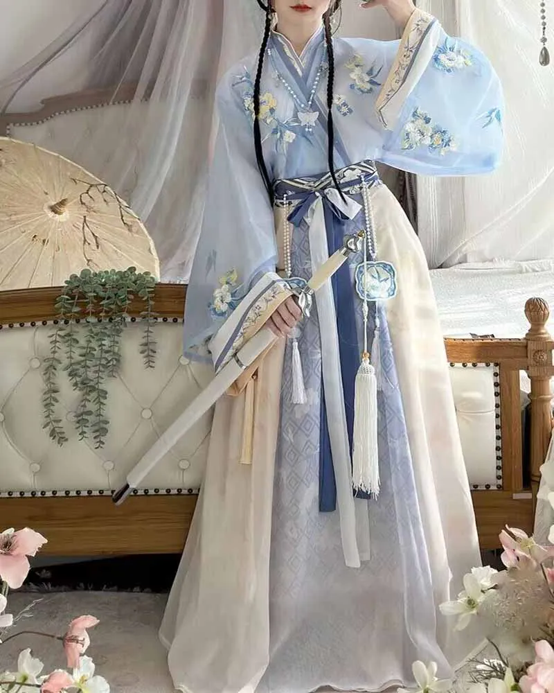2023 Summer Blue&White Hanfu Dress 1