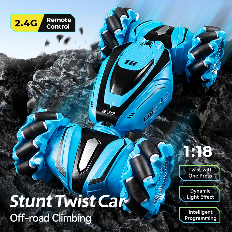 

RC Stunt Twist Car JJRC Q110 2.4G Remote Control Off-road Climbing Car Gesture Sensor Watch 4WD Drift RC Cars LED Light Kids Toy