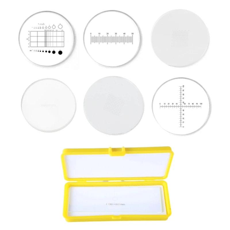Новинка 2025 года калибровочные слайды для микроскопа акриловая сетка окуляра
