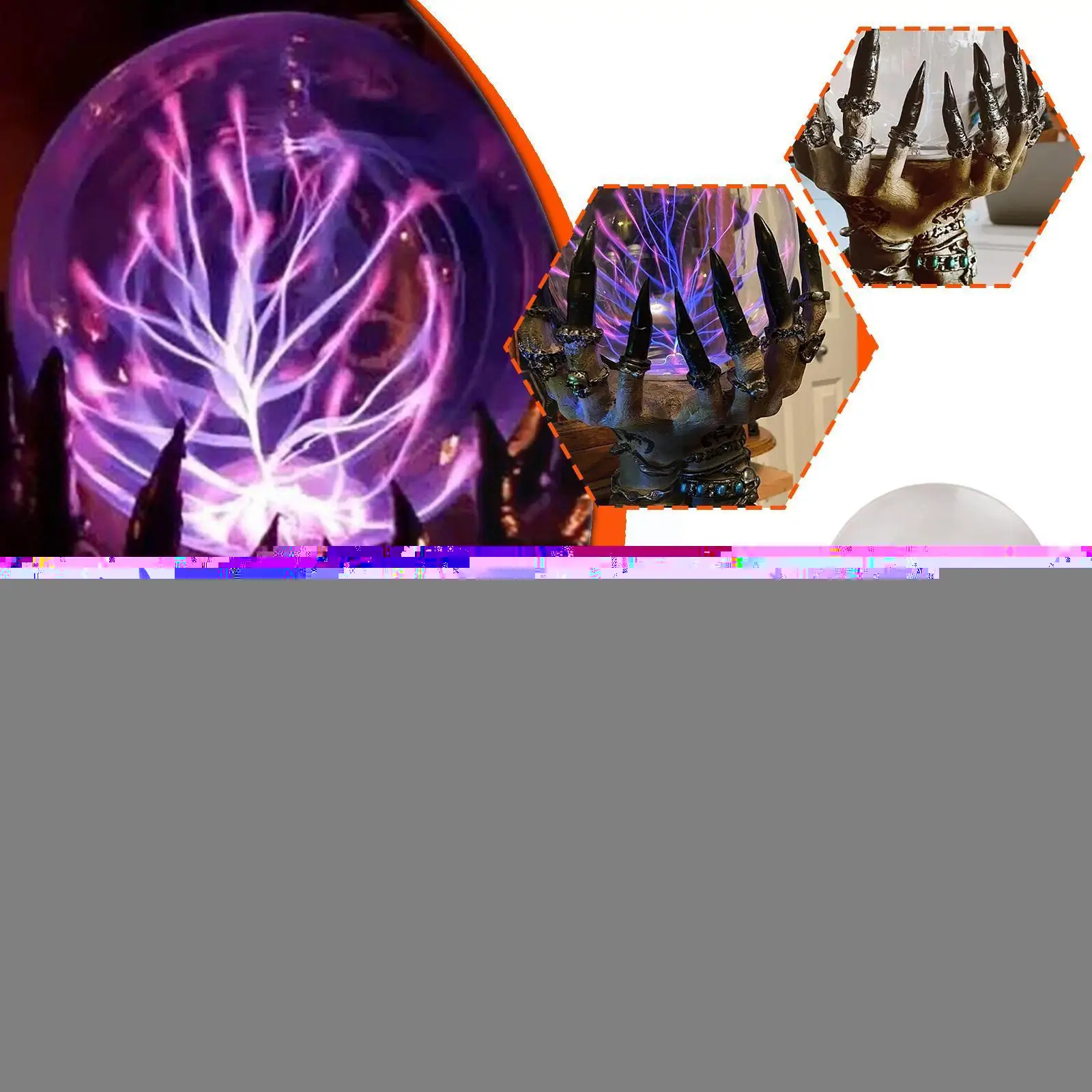 

Светящийся хрустальный шар на Хэллоуин, роскошное украшение, пугающий подарок на Хэллоуин, подсветка для дома Skul N3l2