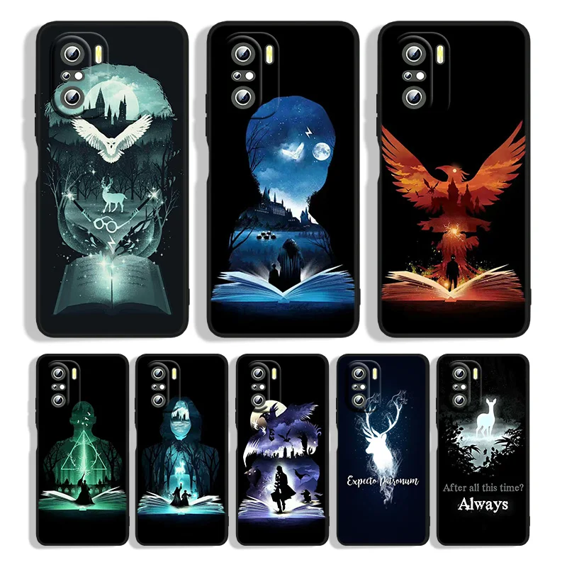 

Wand Potterss Cute Phone Case For Xiaomi Redmi K50 K40S Gaming K30 K20 10C 10X 9T 9C 9A 8A 7A 6A Black Soft Cover