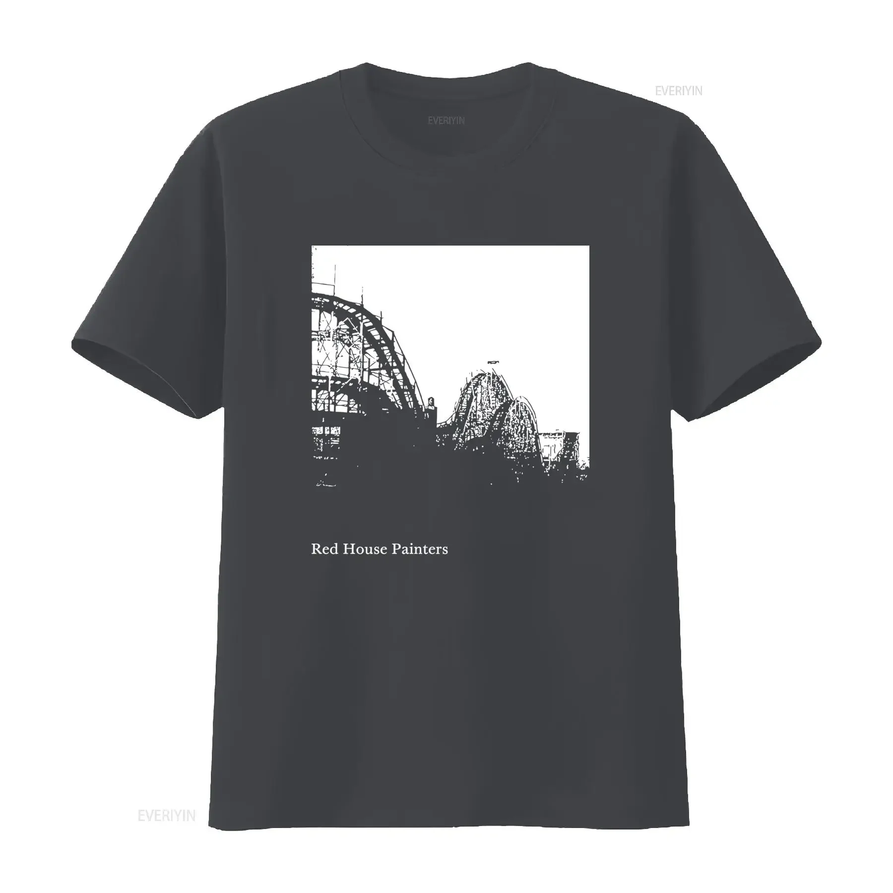Фото Футболка Red House Painters Roller Coaster Art для фанатов, винтажная, дышащая, унисекс, универсальная, удобная, в стиле стритвир №3
