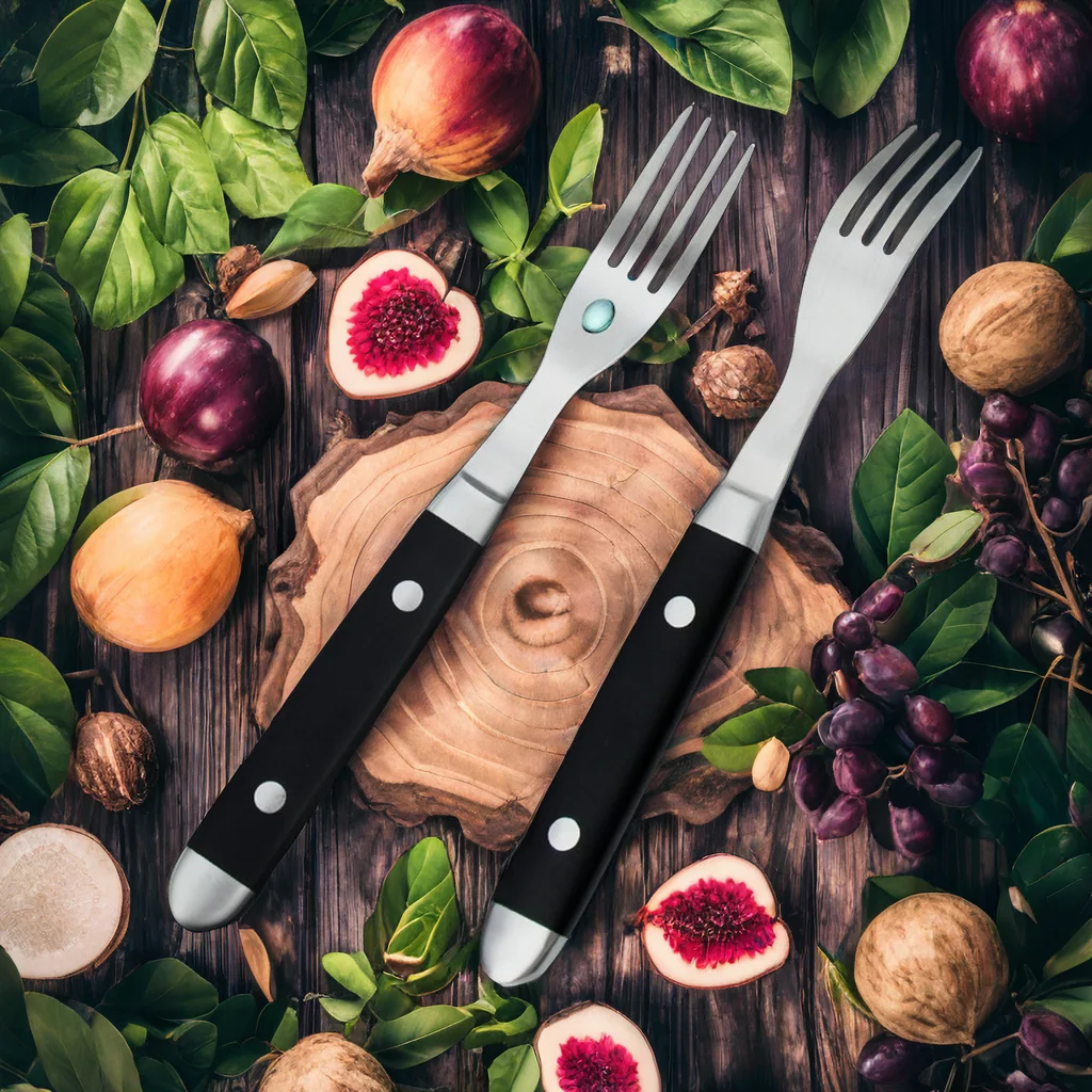 Черная вилка Наборы столовой посуды из нержавеющей стали Высококачественная