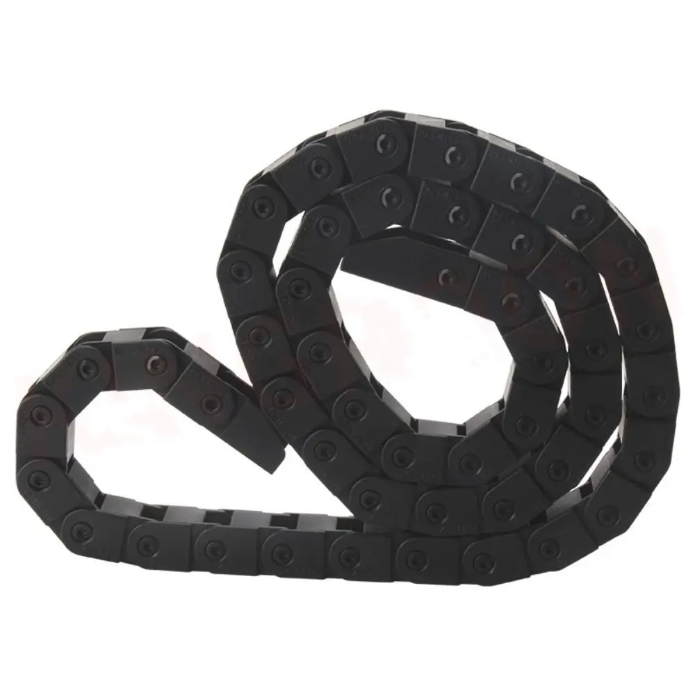 

Black 10X20mm Drag Chain Durable 1M Nylon Tank Chain Bridge Type Plastic Cable Carrier 3D Printer and CNC Machines