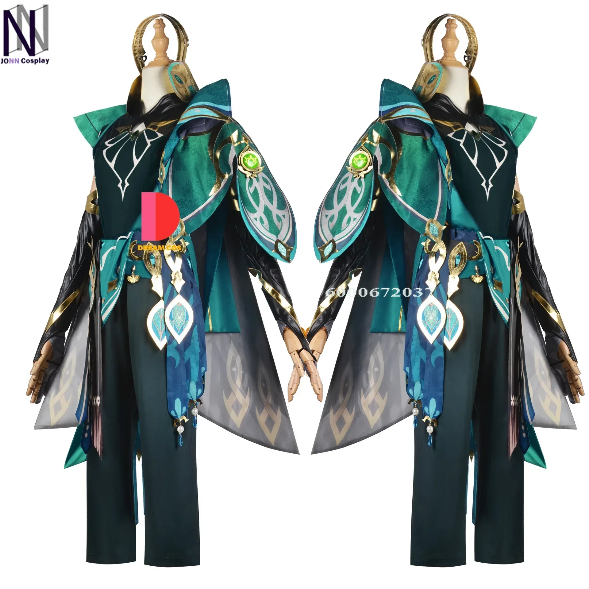 Genshin Impact Al Haitham Косплей Костюм Парик Sumeru Akademiya Вечеринка Наряд для Хэллоуина Игра