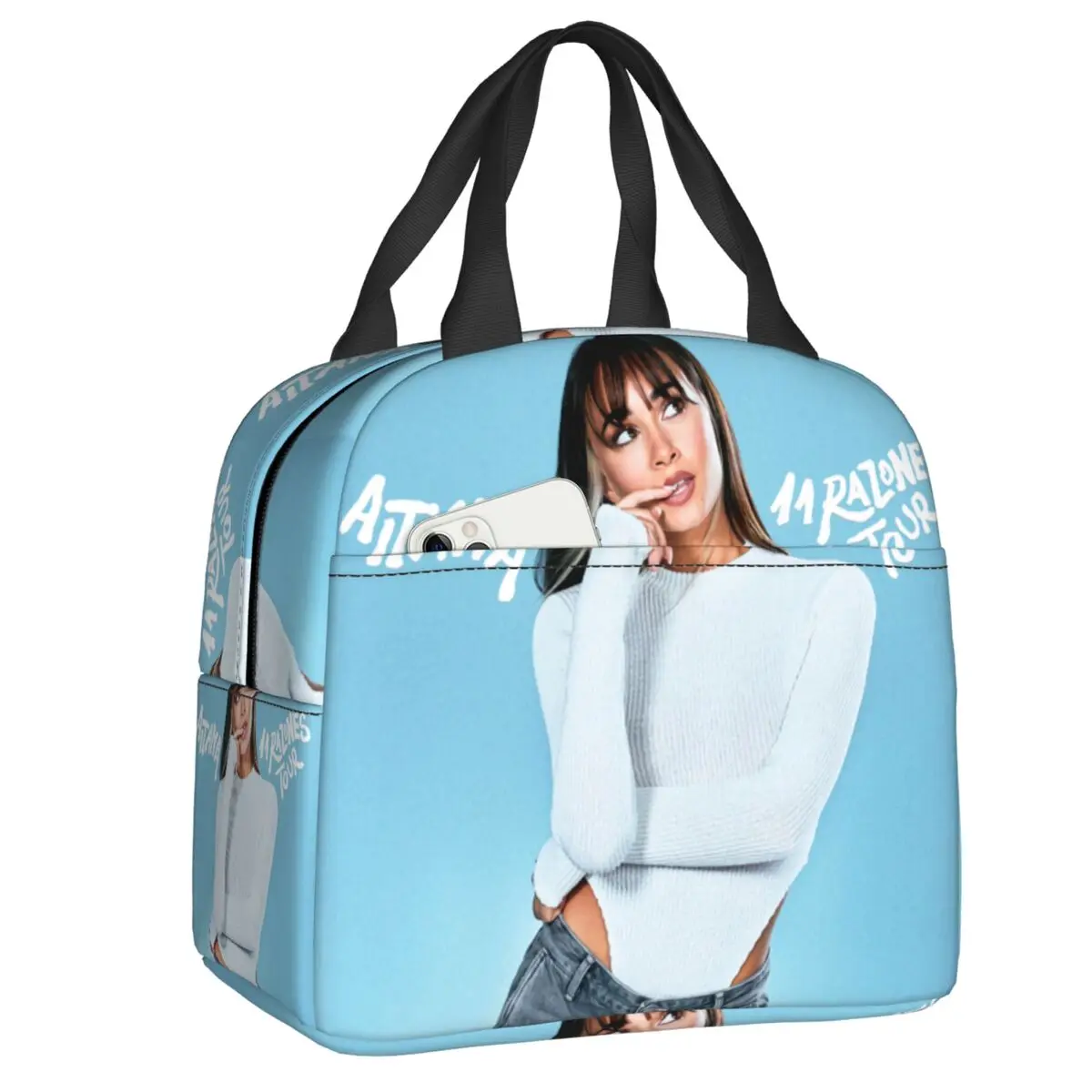 

Изолированная обеденная сумка aiтана для улицы, для пикника, музыки, певицы, многоразовый охладитель, термальный ланчбокс для женщин и детей, Ланчбокс