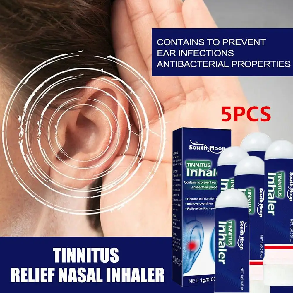 

5PCS South Moon Ear Ringing Relief Treatment Inhaler Relieve Deafness Tinnitus Itching Earache Ear Hard Hearing Treatment Health