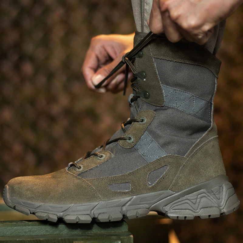 

Military Boots Outdoor Combat Camping Men's Shoes Mountaineering Light Walking Tour Desert Boots Chaussure Militaire Homme