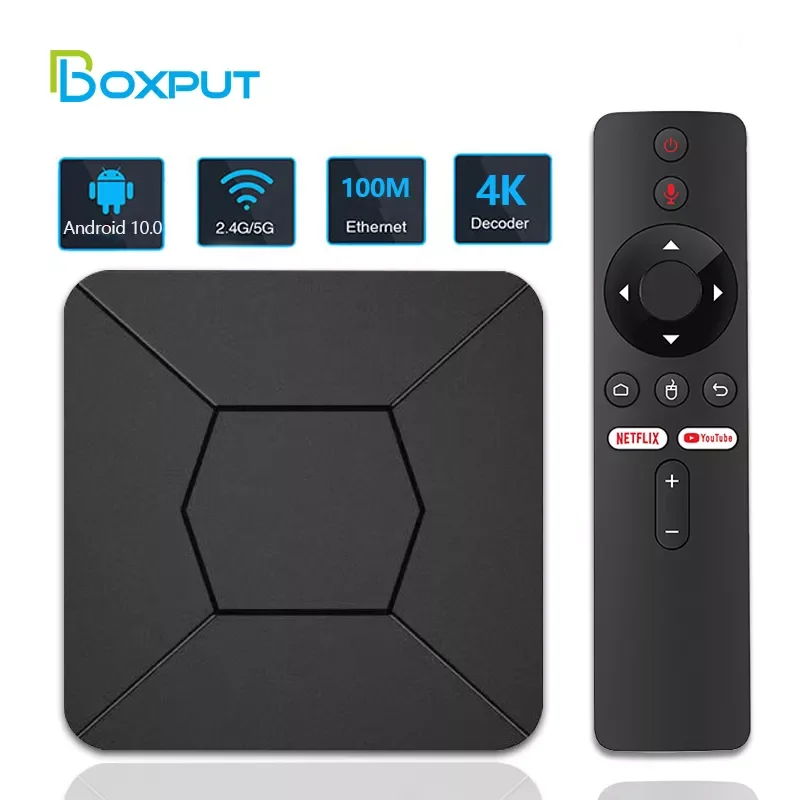 

NEW2023 iATV Box Q5 HDR Smart TV Box Android TV 10.0 Allwinner H316 4K ATV HDR Portable TV Prefix 2.4G/5G WIFI BT5.0 2G 8G 100M