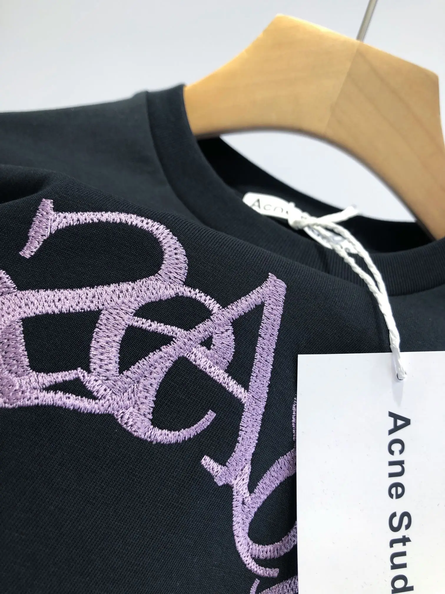 2022 AC studios летняя футболка с круглыми фиолетовыми буквами модная простая