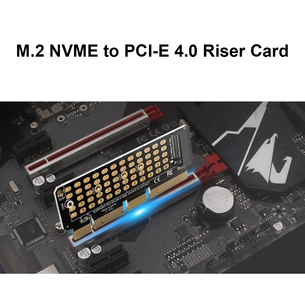 Адаптер M2 SSD PCIE переходник NVME к PCI-E 4 0 X4 карта расширения PCI-Express X4/X8/X16 поддержка