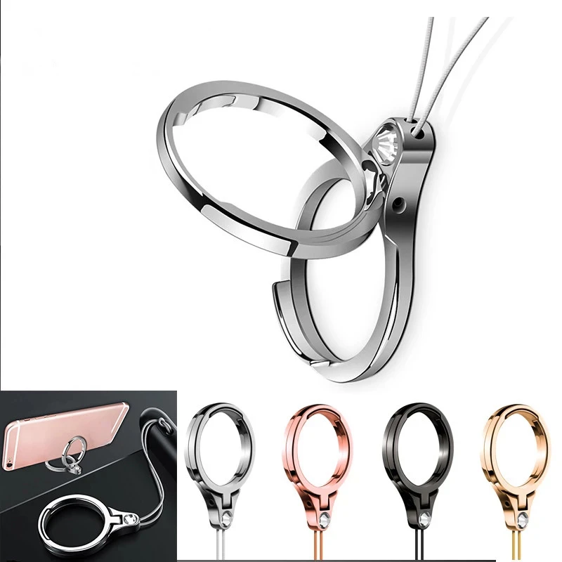 

Phone Straps Universal Finger Ring Stand Holder mobile Phone stand lazy neck Strap phone ring squishy lanyard for keys