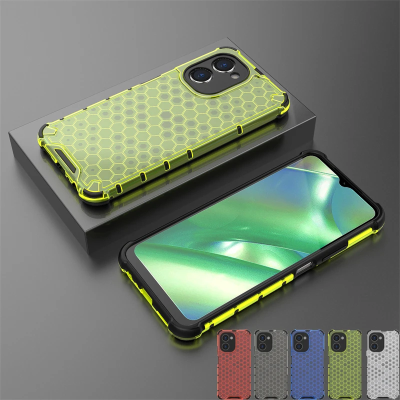 

Honeycomb Shockproof For Realme C33 Case Armor Phone Capa For Realme C33 Cover Translucent TPU PC Protector Realme C33 Case