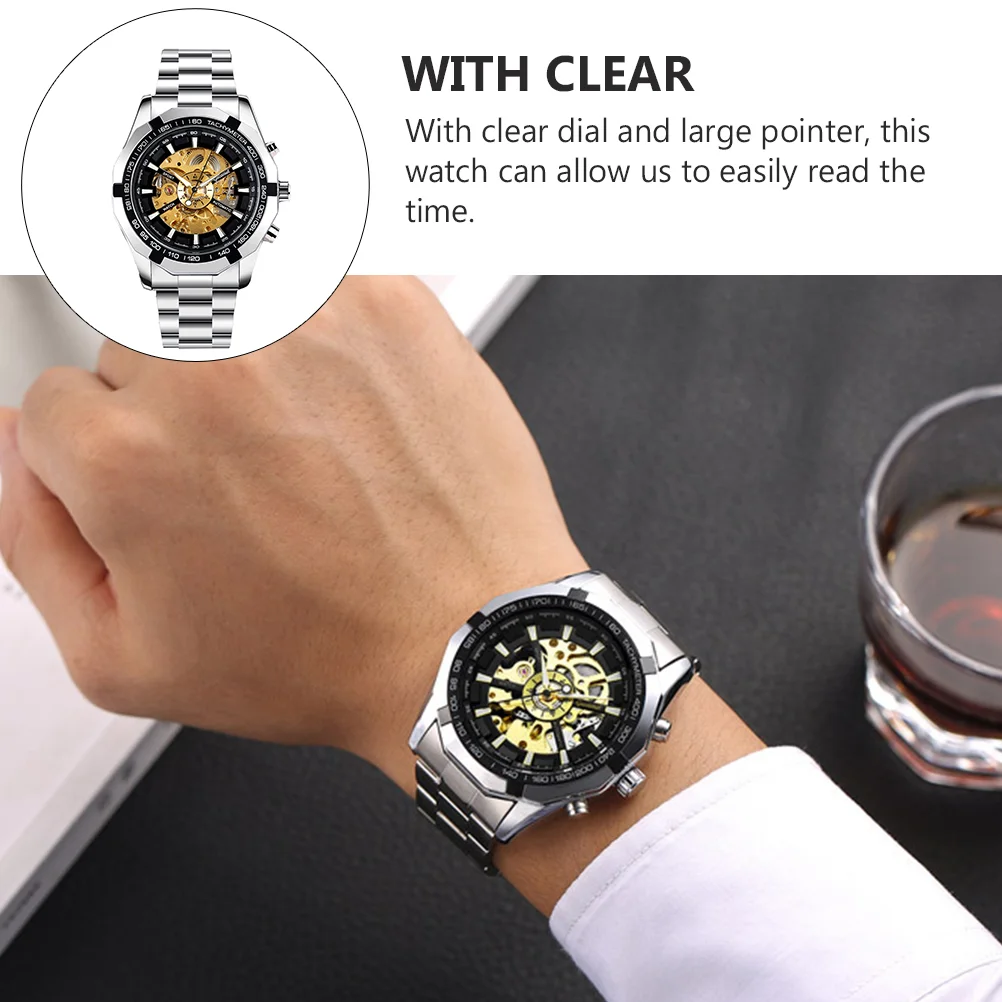 Men's Mechanical Watch Automatic Casual Watches Band Business Stylish Fashion Wrist