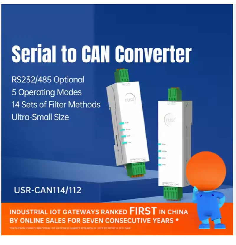 Фото RS485 RS232 Преобразователь Ethernet в CAN CANBus в фильтрацию последовательных данных: до 14 комплектов фильтров CAN114/112/115 №4