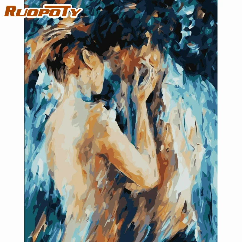 

RUOPOTY Abstract Paint By Numbers Diy Crafts Paintings On Number Sexy Man And Woman Number Painting Home Garden Art Supplies