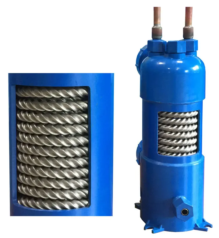 

5HP Seafood Titanium Bucket Evaporator with PVC Shell Titanium Coil tube for seawater aquarium chiller