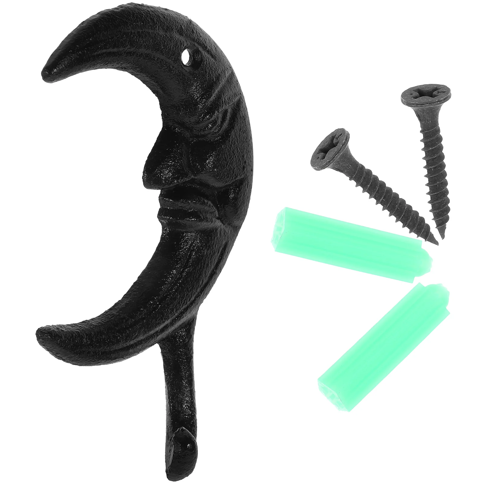 

Moon Hook Cast Iron Wall Hooks Farmhouse Wrought Hanging Hat Hanger Wall-mounted Key