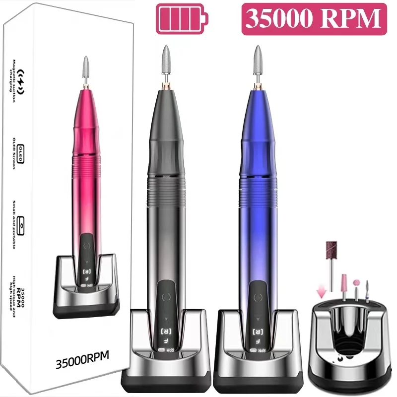 

Аппарат маникюрный Электрический с ЖК-дисплеем и сенсорным выключателем, 35000 об./мин.