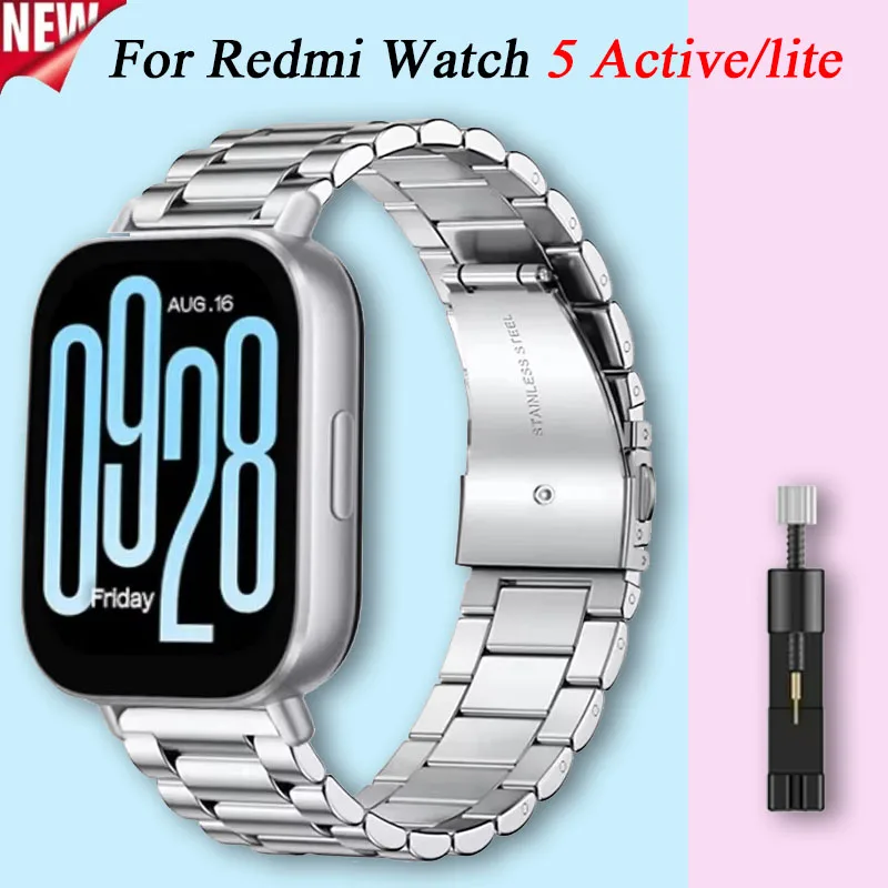 Металлический ремешок из нержавеющей стали 22 мм 20 для Redmi Watch 5 Active Business
