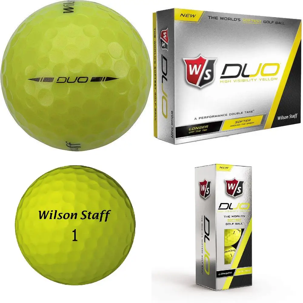 

Yellow 12 Pack High-Performance & Durable Specialty Quality Duo Golf Balls, Perfect for All Golfers.