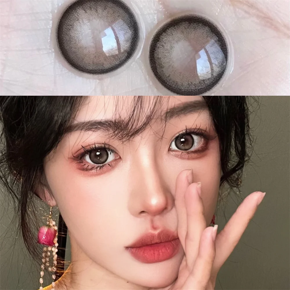 Цветные контактные линзы для глаз какао-коричневого цвета