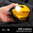 Оригинальный сменный преобразователь источника питания DCB090 для Dewalt, 20 в, макс. 18 в, адаптер аккумулятора с двойным USB, 12 В постоянного тока, светодиодная Рабочая лампа