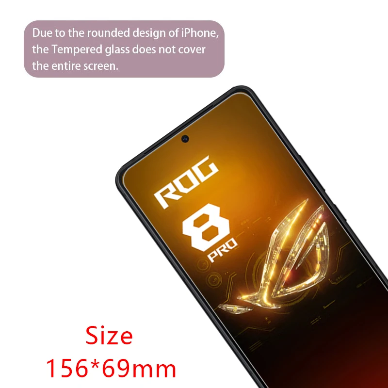 чехол для телефона asus rog 8 pro 5g защитная пленка из закаленного стекла на телефоне
