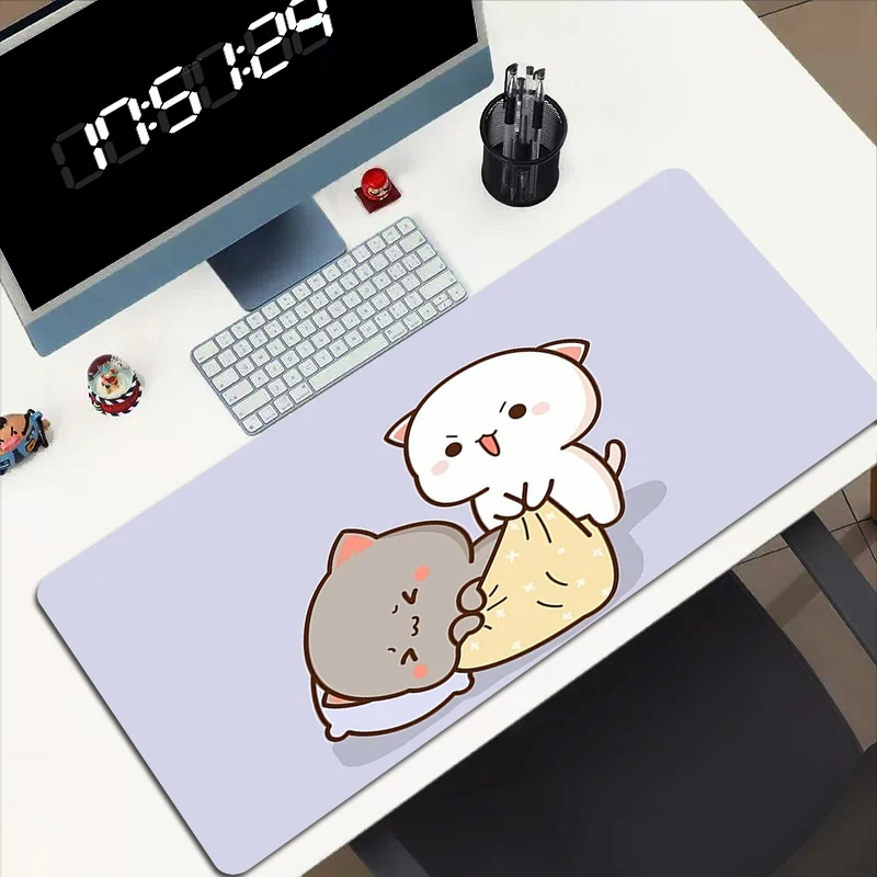 

Computer Mouse Pads Kawaii Non-slip Mat Peach Mochi Cat Mausepad Deskmat Mause Pad Gamer Keyboard Gaming Pc Accessories Mousepad