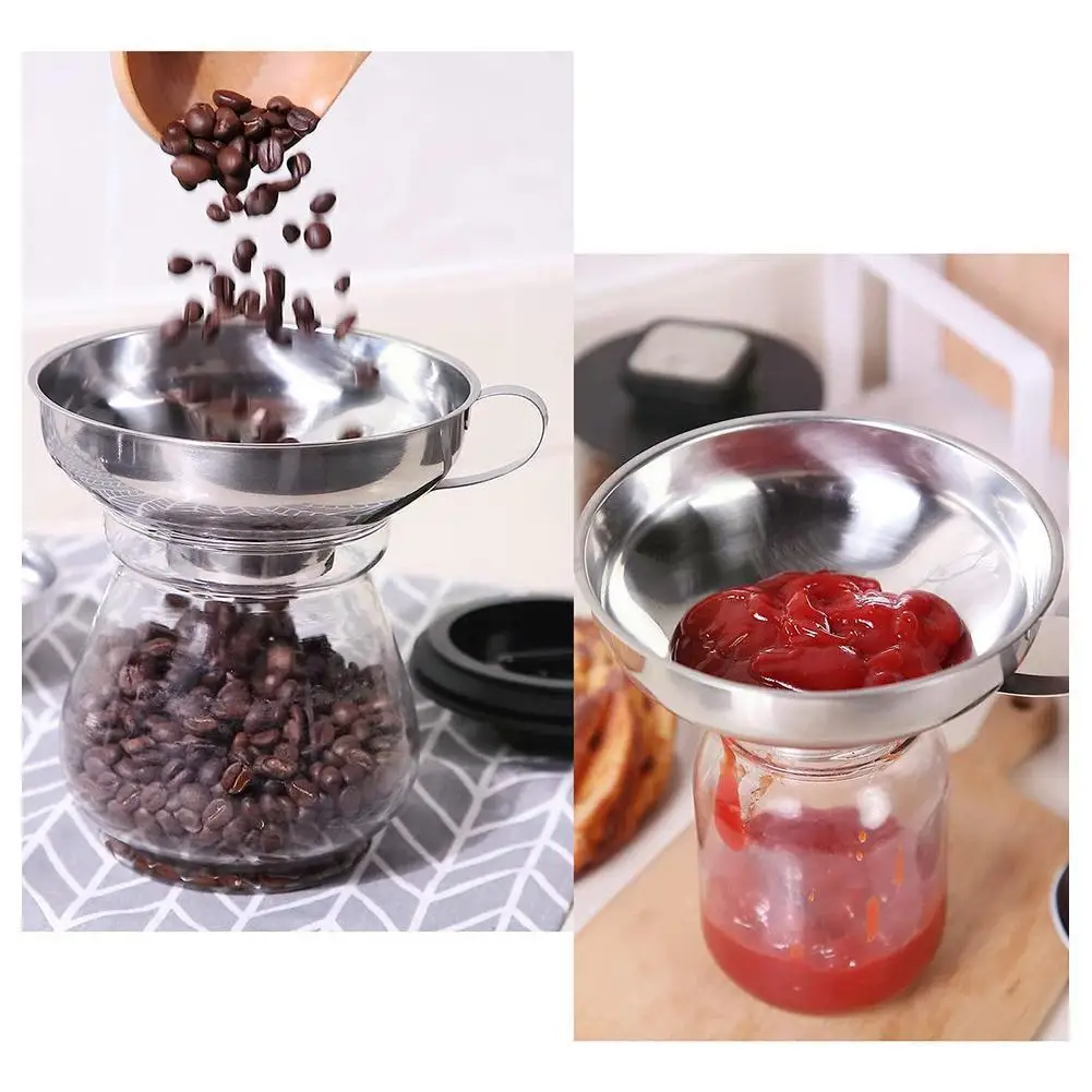 

Подъемник для консервных банок с ручкой-рукояткой, 3 упаковки, стальная кухонная Воронка для стеклянной бутылки, баночка для приправ, перено...