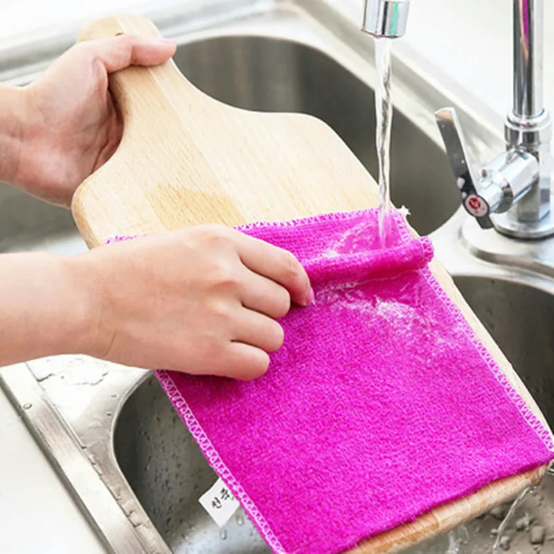

Super Absorbent Microfiber Kitchen Wiping Rags Household Washing Dish Kitchen Cleaning Towels Kitchen Anti-grease Cleaning Cloth