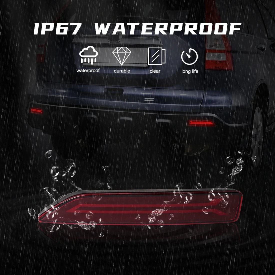 Светодиодные отражатели для заднего бампера Honda CRV CR-V BRV 2007 2008 2009 тормозные