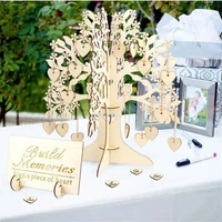 wedding guest book tree heart pendant pendant decoration wedding party decoration wedding welcome card wishing tree decoration