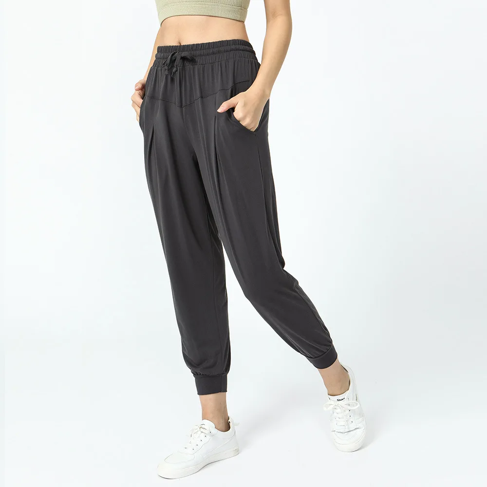 Women Sports Pants Breathable Lightweight Loose Fitness Training Leggings Jogger Haren Trousers For Yoga