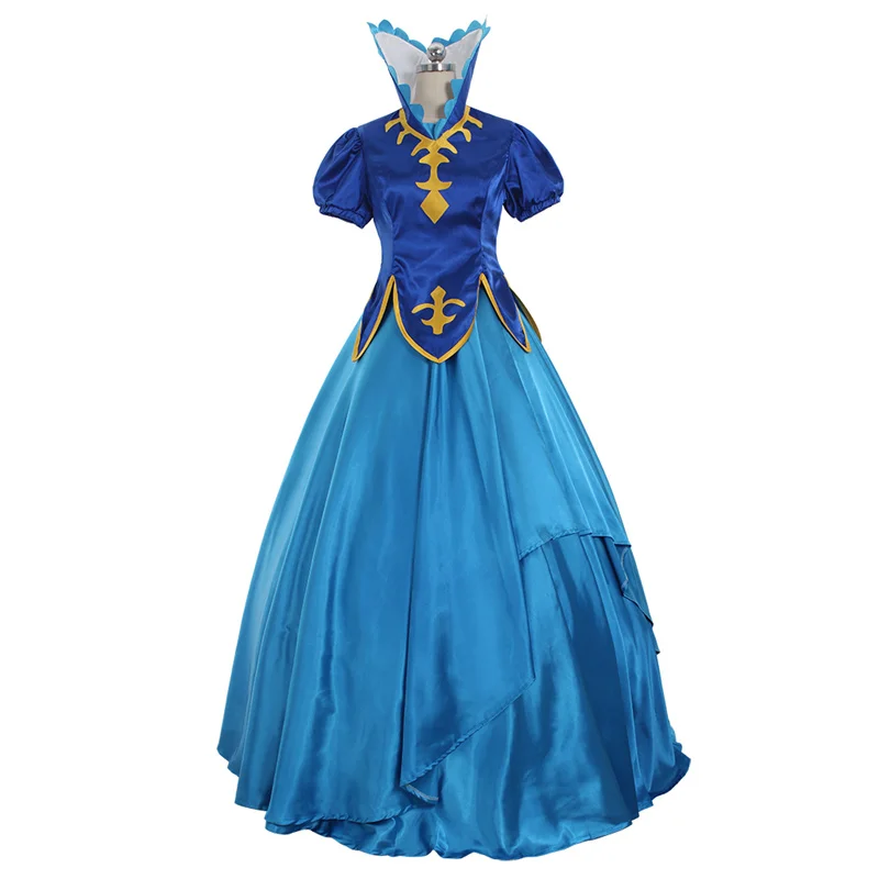 

Fairy Tail Juvia Lockser Cosplay Costume Blue Dress Halloween Carnival Fancy Outfits