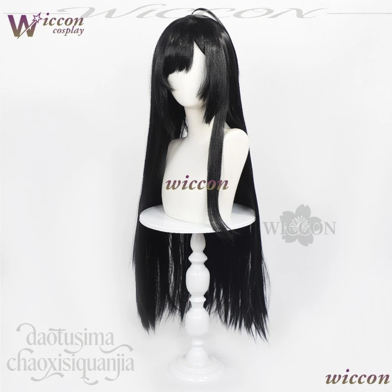 Фото Парик для косплея GODDESSS - T.T.STAR Be My Star Mint, длинные черные прямые волосы, милый синтетический парик для костюма на Хэллоуин VICTORYRY №5