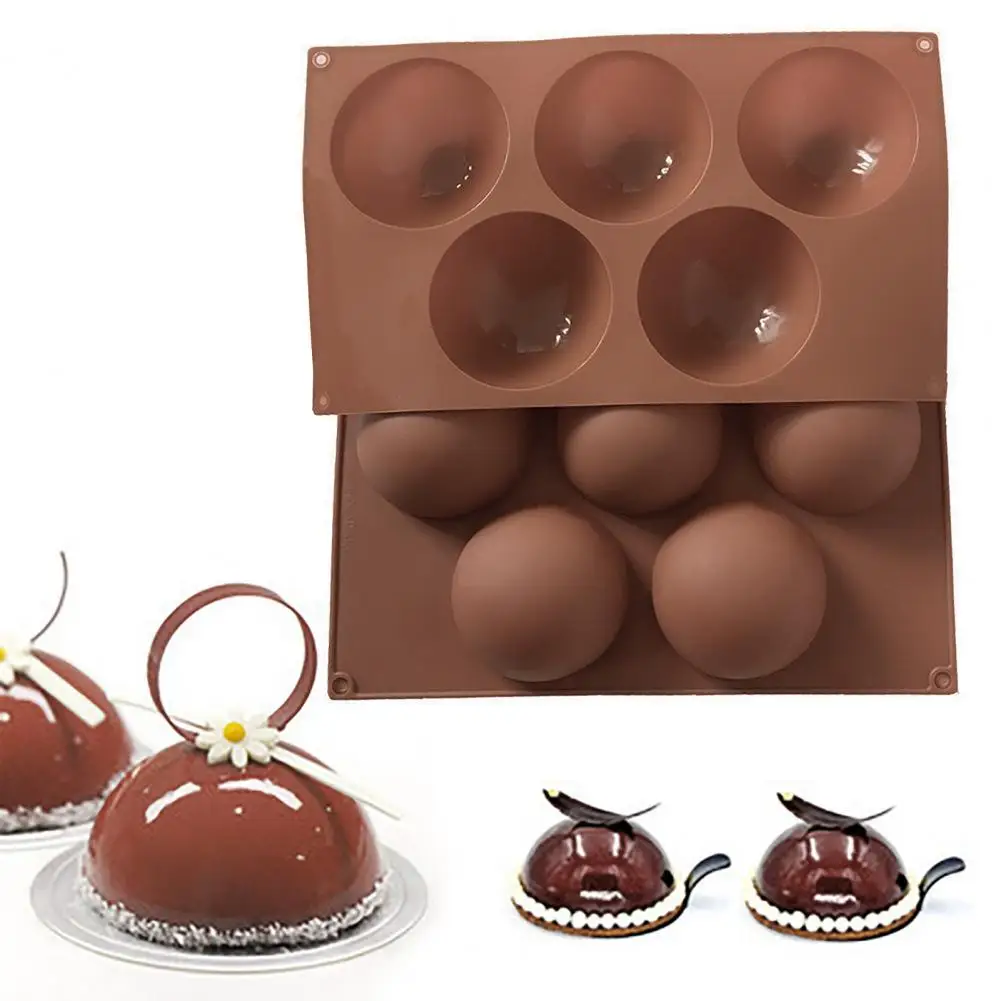 

Cake Mold Food Grade Easy to Demold Silicon Hemispherical Design Chocolate Mold for Baking