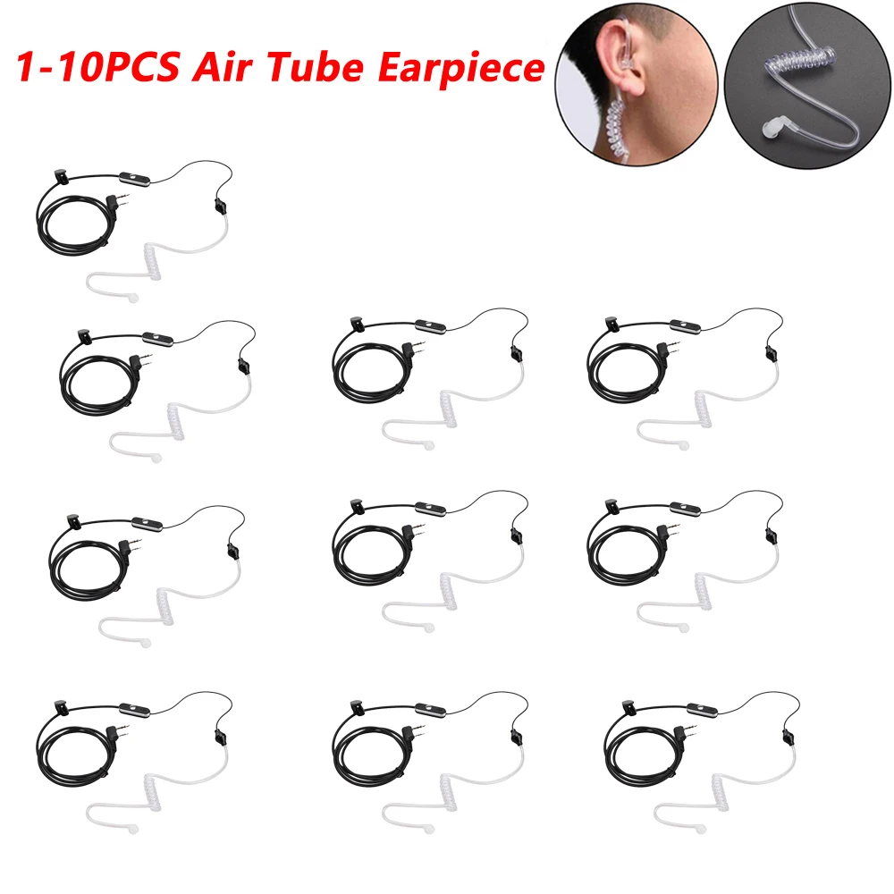 

Headset 2 pin Air Tube Earpiece PTT MIC Covert Acoustic Tube Earphone for Baofeng Retevis Radios L3FE
