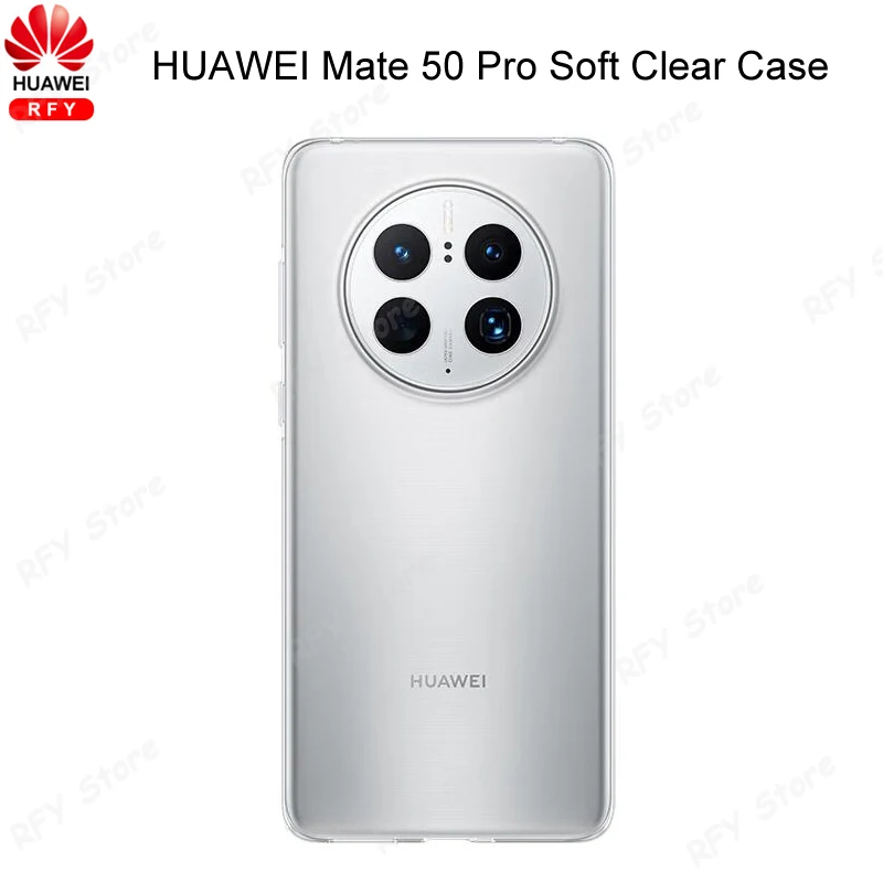 

Оригинальный гибкий прозрачный чехол для HUAWEI Mate 50 Pro, мягкий прозрачный ультратонкий противоударный чехол из ТПУ для Mate50 Pro