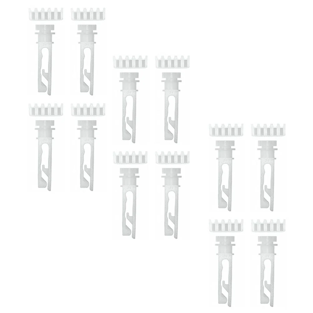 

12 Sets Shutter Gear Vertical Curtain Fittings Household Blinds Pulley Replacement Kit Plastic Parts Slats Accessories