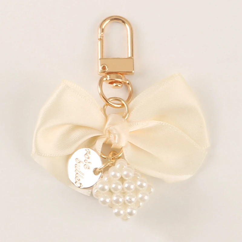 Kawaii металлический брелок милый атласный бант жемчужный магический куб для