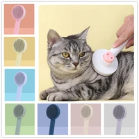 new pet cleaning supplies stainless steel fine needle one click hairless cat comb hair remover dog brush accessories cepillo