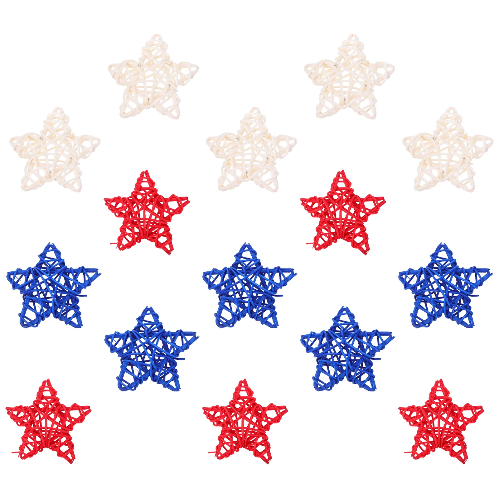 

15pcs Home Decorative Rattan Star Ornaments DIY Star Pendants Photo Props