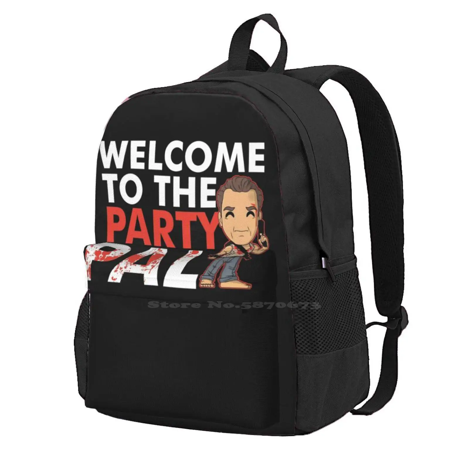 

Welcome To The Party Pal Funny Party Design School Storage Bag Student'S Backpack Welcome To The Party Pal Bruce Mcclane John