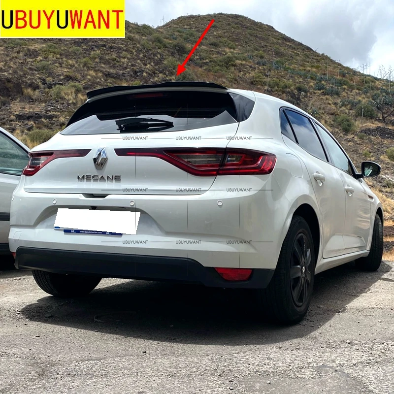 

Спойлер для Renault Megane 4 2016-2022, глянцевый черный Универсальный задний крыло, верхний автомобильный Стайлинг, автомобильные аксессуары