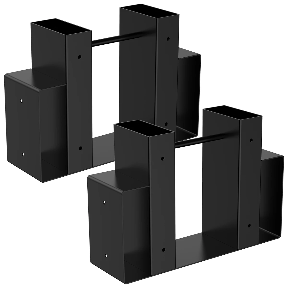 

New 2Pcs Firewood Rack Log Storage Rack with Screws Metal Log Rack Holder Adjustable DIY Outdoor Firewood Log Bracket Heavy Duty