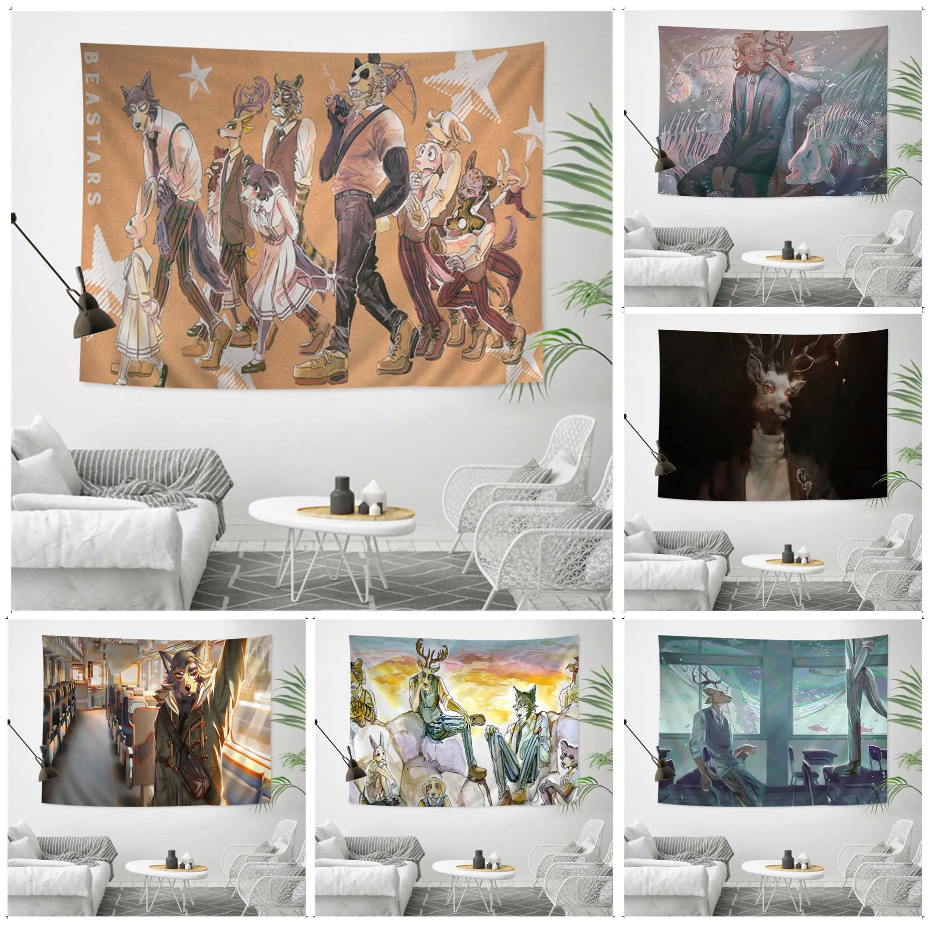 

BEASTARS Wall Tapestry Cheap Hippie Wall Hanging Bohemian Wall Tapestries Mandala Decor Blanket